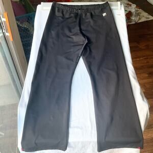 FILA Women’s Elastic Waist Casual Long Pants size XL, Black, 29 inches inseam